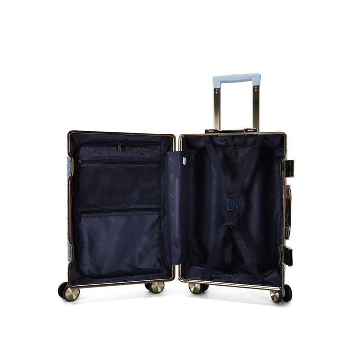 Luggage District Aluminum Frame Premium 3 Piece Trolley Set, Fruit Green