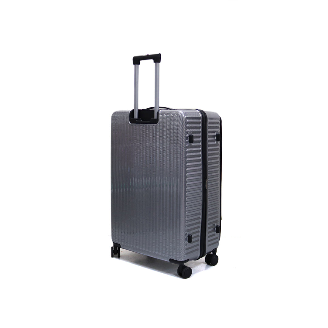 Luggage District Skybird Premium Large 28-inch Checked Expandable Luggage, Silver