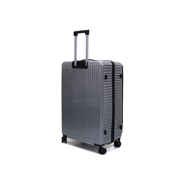 Luggage District Skybird Premium Medium 24-inch Checked Expandable Luggage, Silver