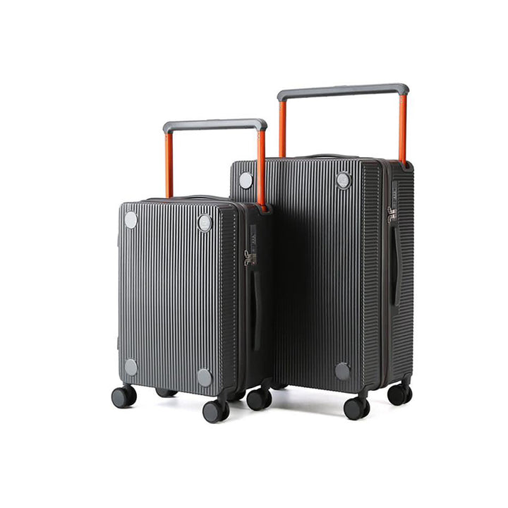 Luggage District Skybird 2-Piece Luggage Set with Wide Modern Handle, Dark Gray