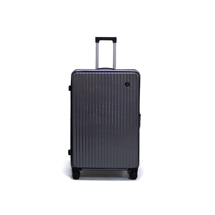 Luggage District Skybird Premium Large 28-inch Checked Expandable Luggage, Dark Gray