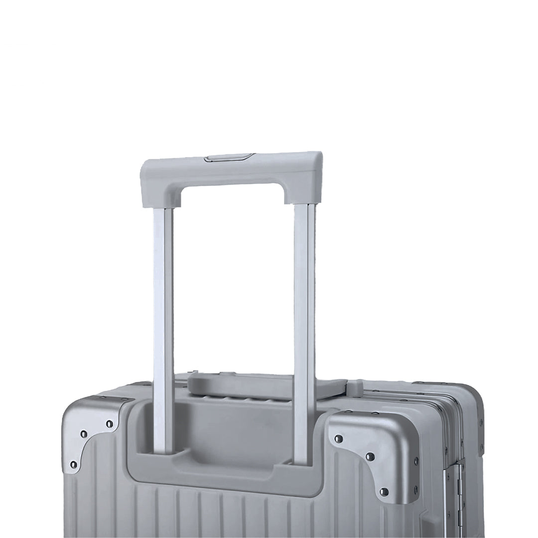 Luggage District Aluminum Frame Ultra-Light Carry-on Small Bag 20inch, Silver