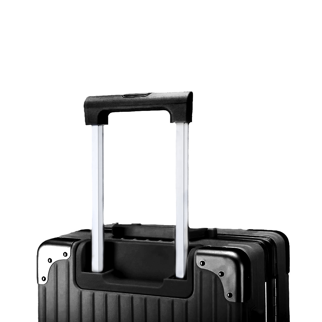 Luggage District Aluminum Frame Ultra-Light Carry-on Small Bag 20inch, Black