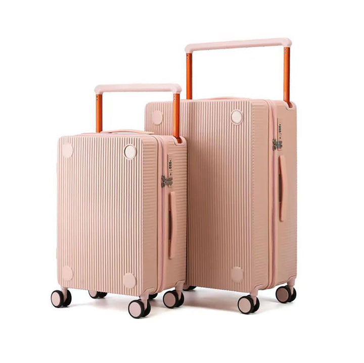 Luggage District Skybird 2-Piece Luggage Set with Wide Modern Handle, Pink