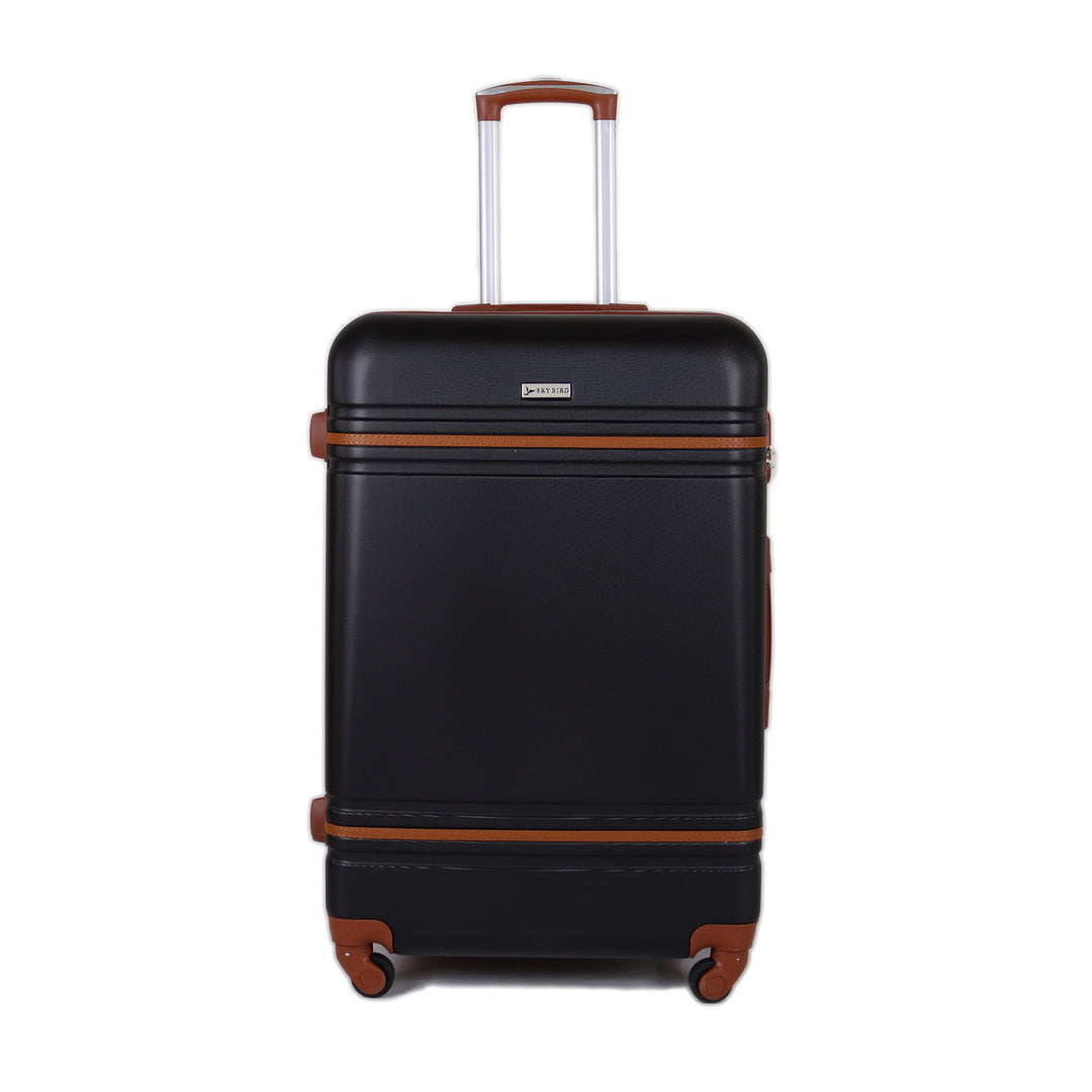 Sky Bird Lines ABS Luggage Trolley Checked-in Medium Bag 24inch, Black
