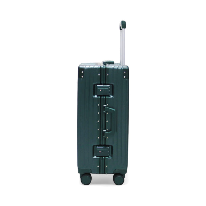 Luggage District Aluminum Frame Ultra-Light Carry-on Small Bag 20inch, Dark Green