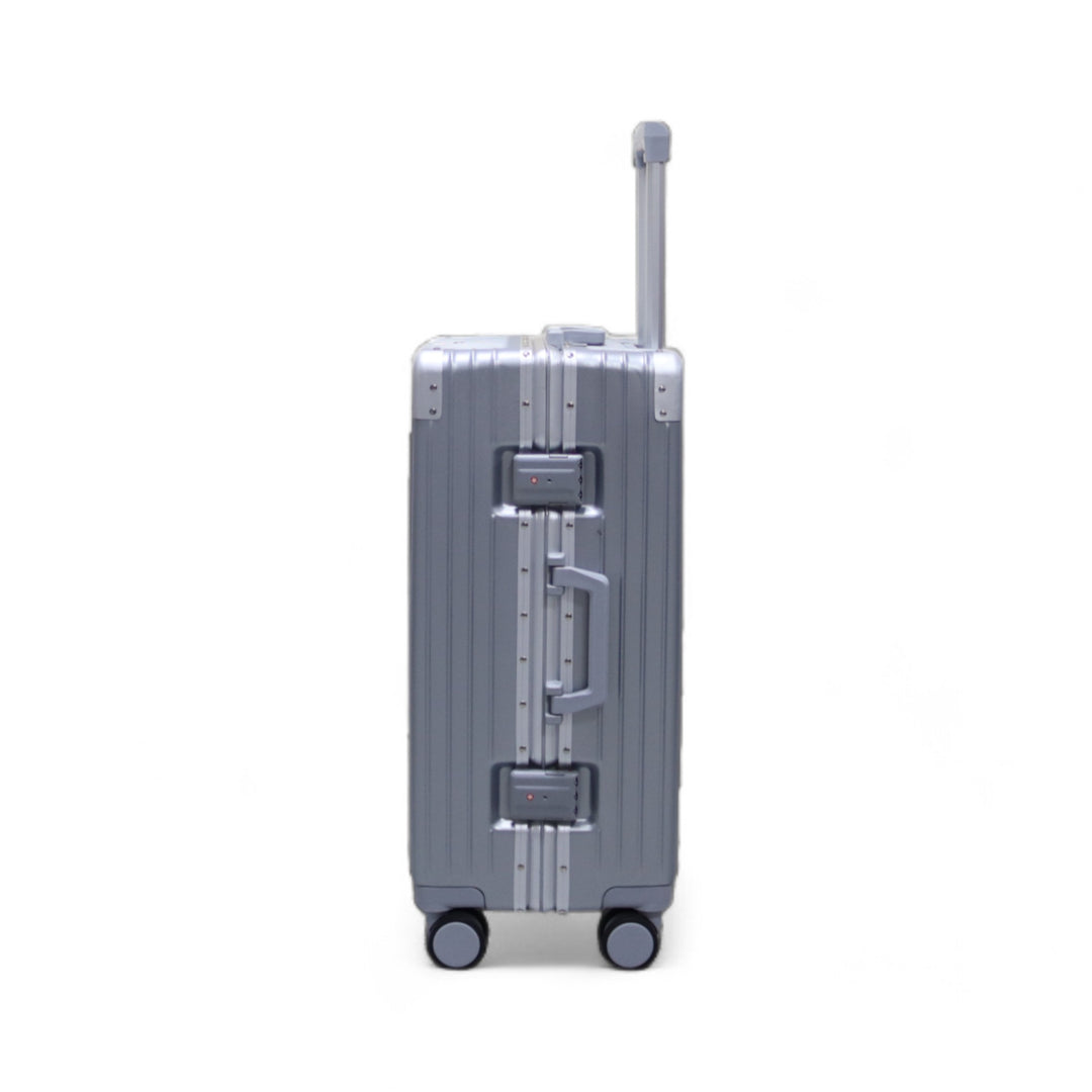 Luggage District Aluminum Frame Ultra-Light Carry-on Small Bag 20inch, Silver