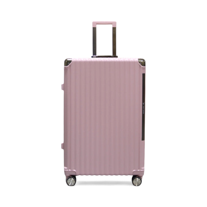 Luggage District Aluminum Frame Premium Medium Checked-in Bag 24inch, Pink