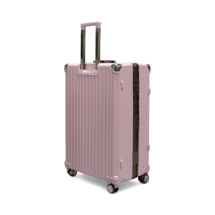 Luggage District Aluminum Frame Premium Large Checked-in Bag 28inch, Pink