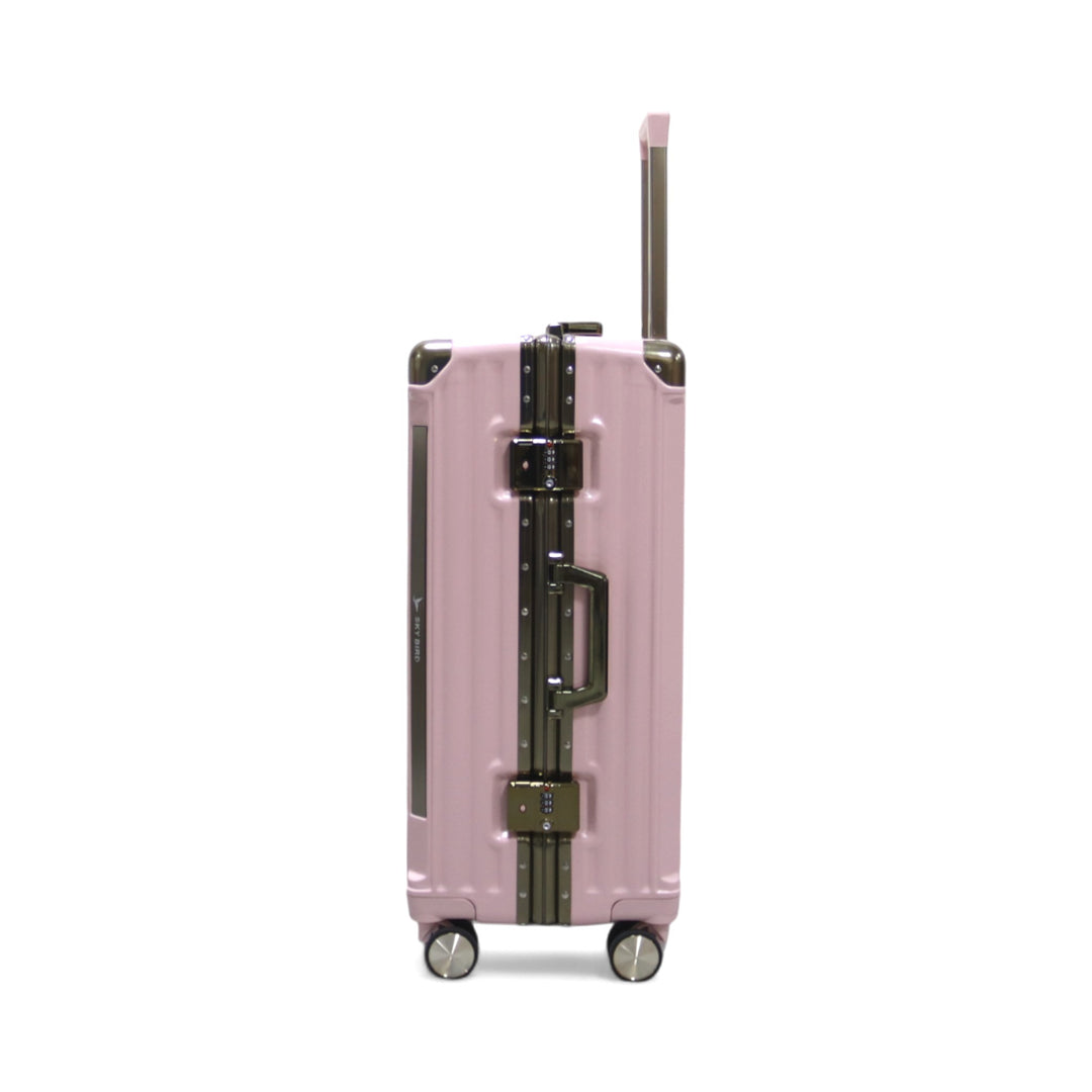 Luggage District Aluminum Frame Premium Carry-on Small Bag 20inch, Pink