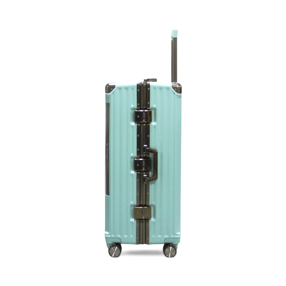 Luggage District Aluminum Frame Premium 3 Piece Trolley Set, Fruit Green