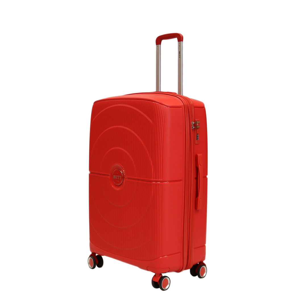 Luggage District Bett 1-Piece Large Size 28-inch PP Hardside Expandable Suitcase, Red