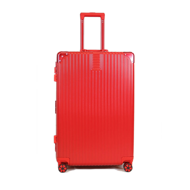 Luggage District Aluminum Frame Ultra-Light 3 Piece Trolley Set, Red