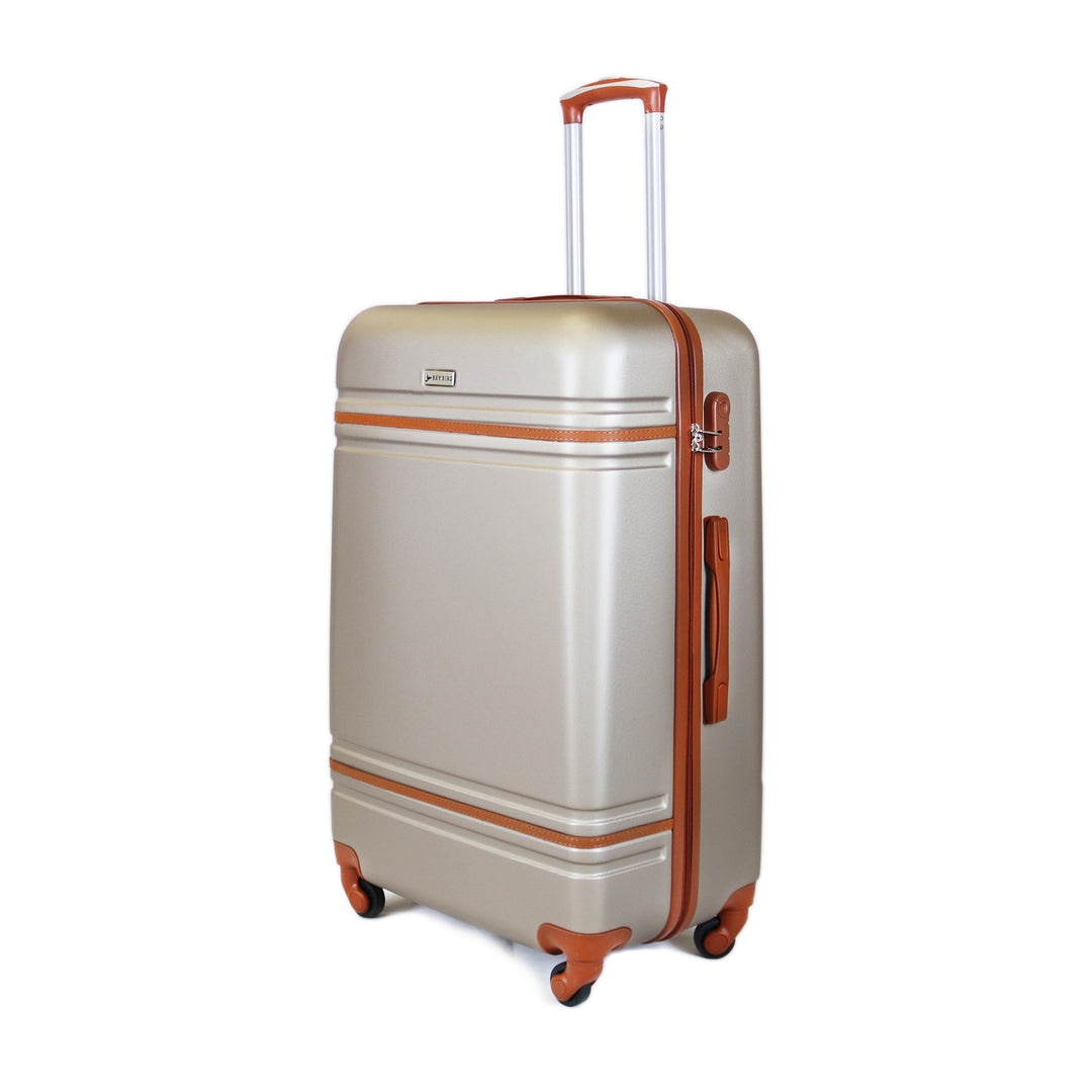 Sky Bird Lines ABS Luggage Trolley Carry-on Small Bag 20inch, Silver