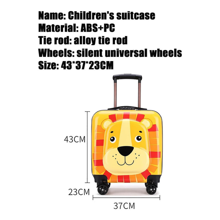 Luggage District Kids Roller Duffle Bag Travel Quiet Spinner Wheel Luggage 18 Inch Travel and School Roller Case - Yellow