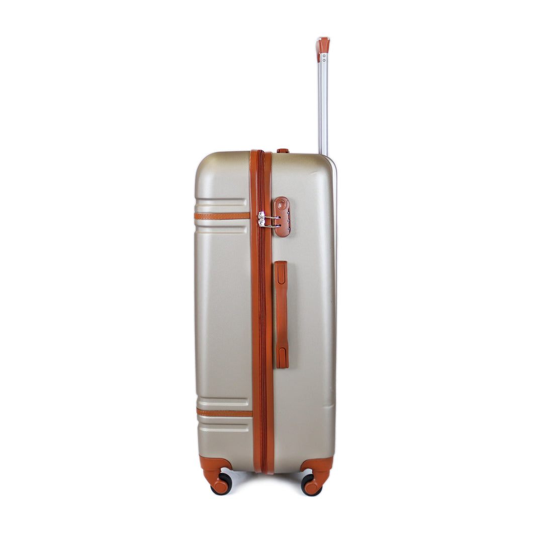 Sky Bird Lines ABS Luggage Trolley Carry-on Small Bag 20inch, Silver