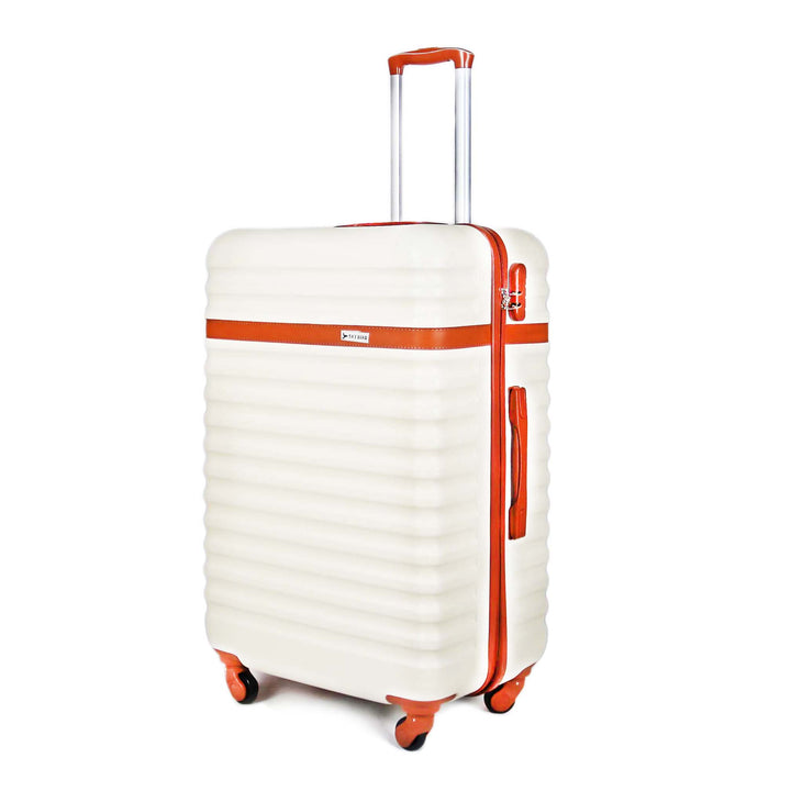 Sky Bird Classic ABS Luggage Trolley Checked-in Medium Bag 24inch, Milky White