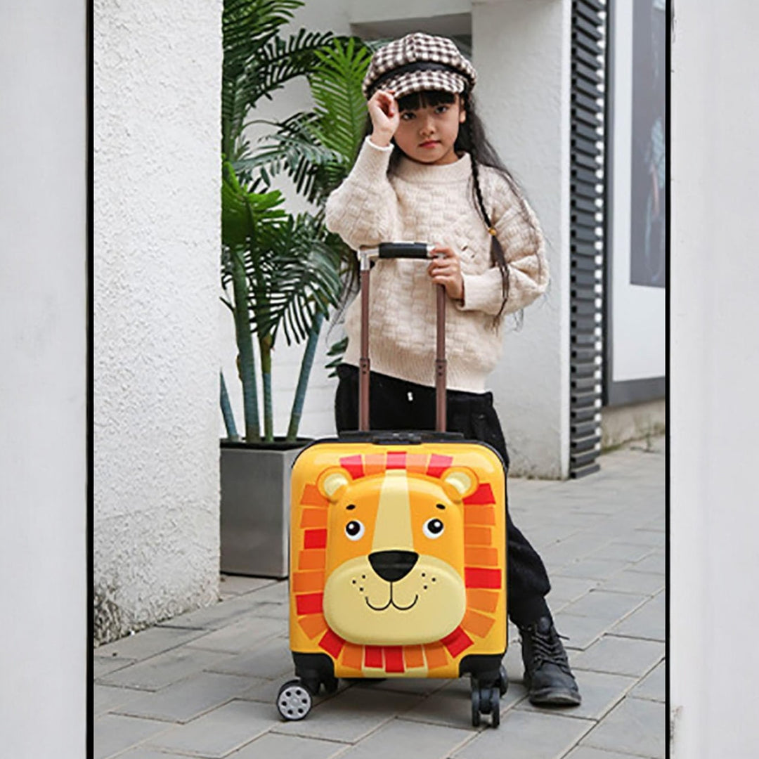 Luggage District Kids Roller Duffle Bag Travel Quiet Spinner Wheel Luggage 18 Inch Travel and School Roller Case - Yellow