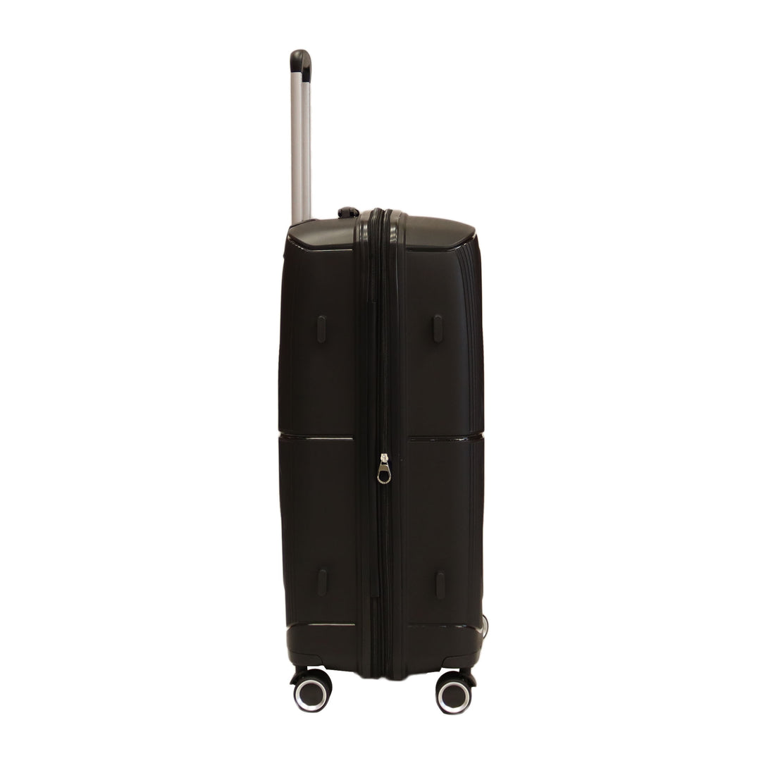 Luggage District Bett 3-Piece Set PP Hardside Expandable Suitcase, Black