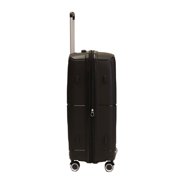 Luggage District Bett 1-Piece Medium Size 24-inch PP Hardside Expandable Suitcase, Black