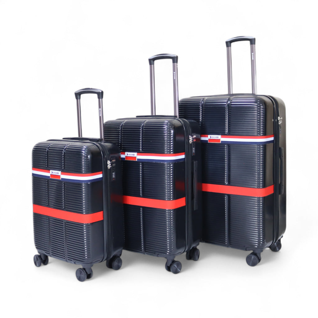 DCODD 3 Piece Luggage Set – Hard Shell Spinner Suitcases with