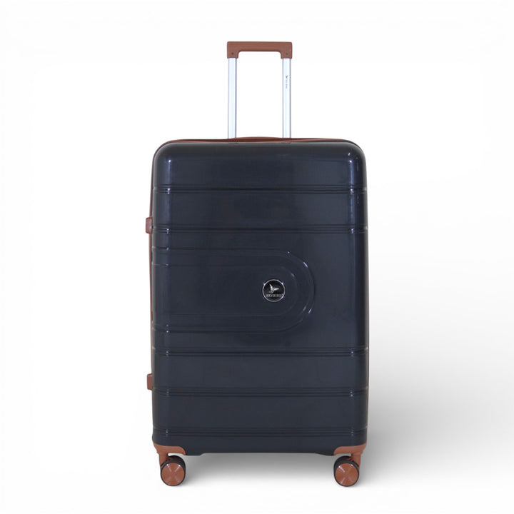 Skybird 4-Piece PP Luggage Set (20” / 24” / 28” / 32”) Durable Double Zipper Travel Suitcase Set - Black