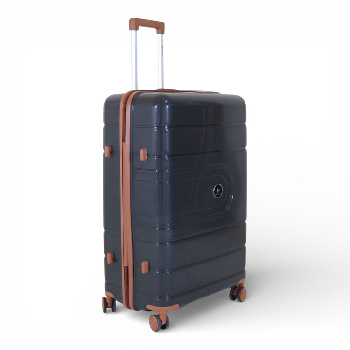 Skybird 4-Piece PP Luggage Set (20” / 24” / 28” / 32”) Durable Double Zipper Travel Suitcase Set - Black