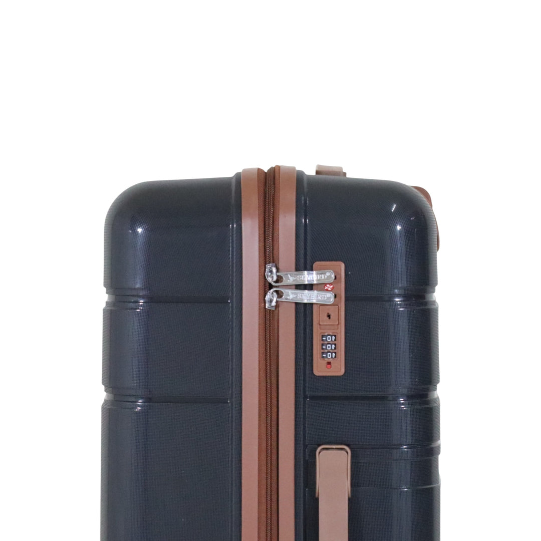 Skybird 4-Piece PP Luggage Set (20” / 24” / 28” / 32”) Durable Double Zipper Travel Suitcase Set - Black