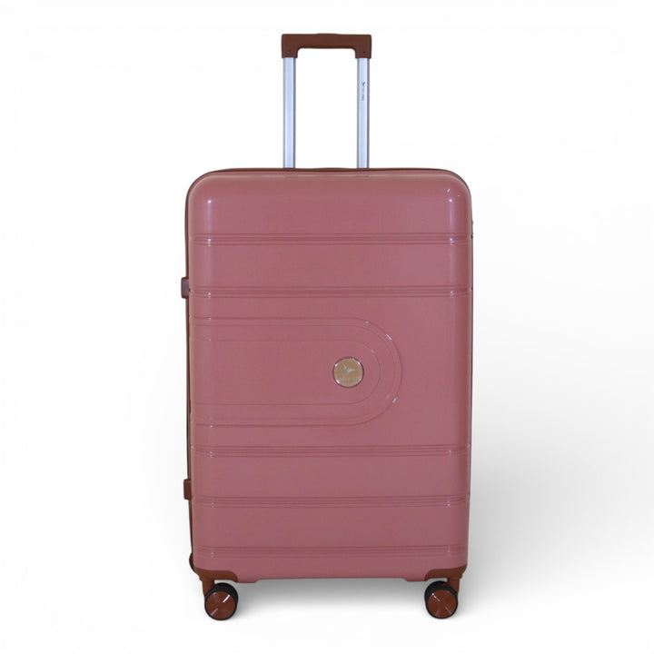 Skybird 4-Piece PP Luggage Set (20” / 24” / 28” / 32”) Durable Double Zipper Travel Suitcase Set - Rose