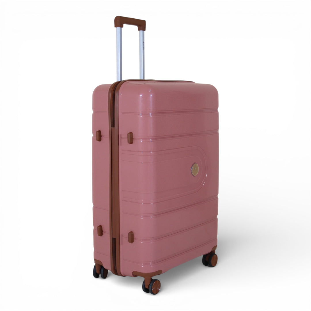 Skybird 4-Piece PP Luggage Set (20” / 24” / 28” / 32”) Durable Double Zipper Travel Suitcase Set - Rose