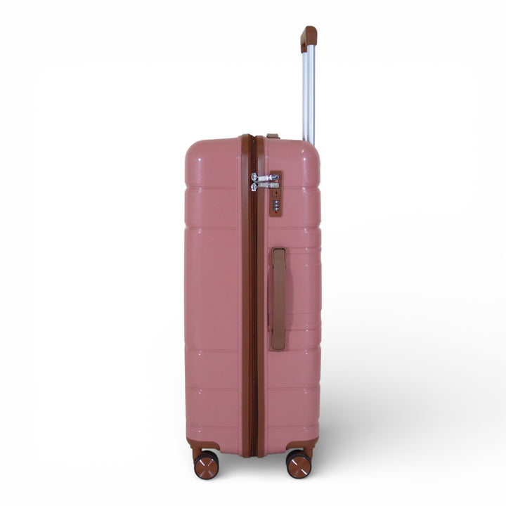 Skybird 4-Piece PP Luggage Set (20” / 24” / 28” / 32”) Durable Double Zipper Travel Suitcase Set - Rose