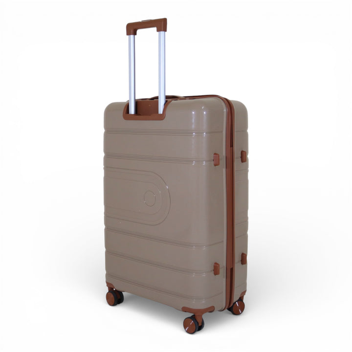 Skybird 4-Piece PP Luggage Set (20” / 24” / 28” / 32”) Durable Double Zipper Travel Suitcase Set - Khaki