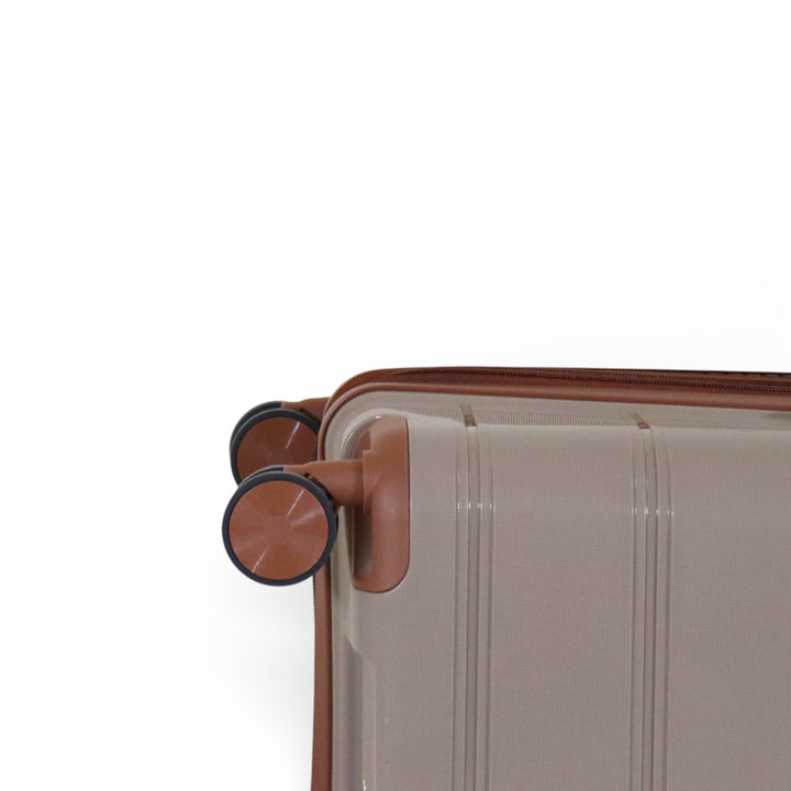 Skybird 4-Piece PP Luggage Set (20” / 24” / 28” / 32”) Durable Double Zipper Travel Suitcase Set - Khaki