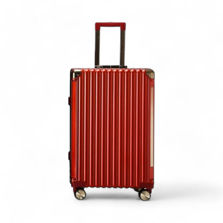 Luggage District Aluminum Frame Premium Large Checked-in Bag 28inch, Red