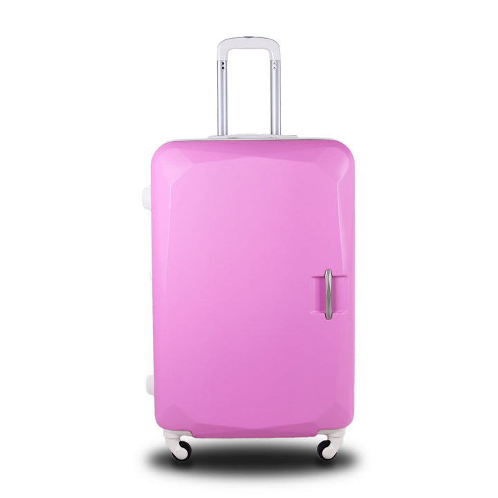 Sky Bird Flat ABS Luggage Trolley Bag 1 Piece Medium Size 24" inch, Pink