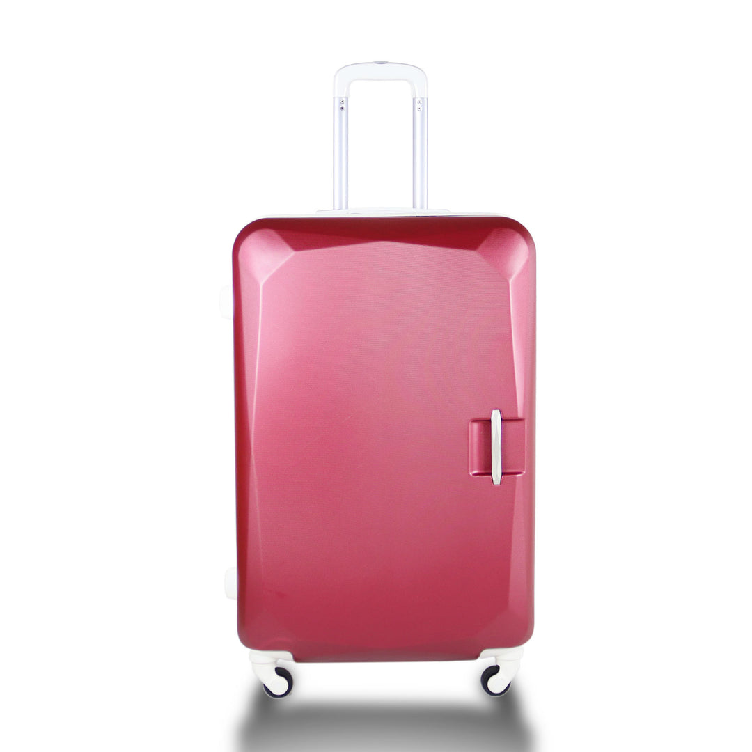 Sky Bird Flat ABS Luggage Trolley Bag 1 Piece Medium Size 24" inch, Red
