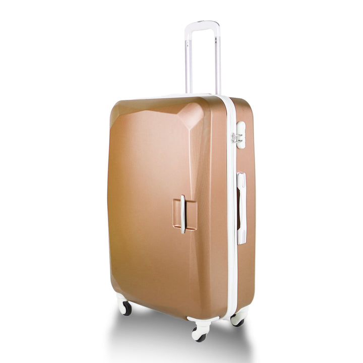 Sky Bird Flat ABS Luggage Trolley Bag 1 Piece Small Size 20" inch, Rose Gold