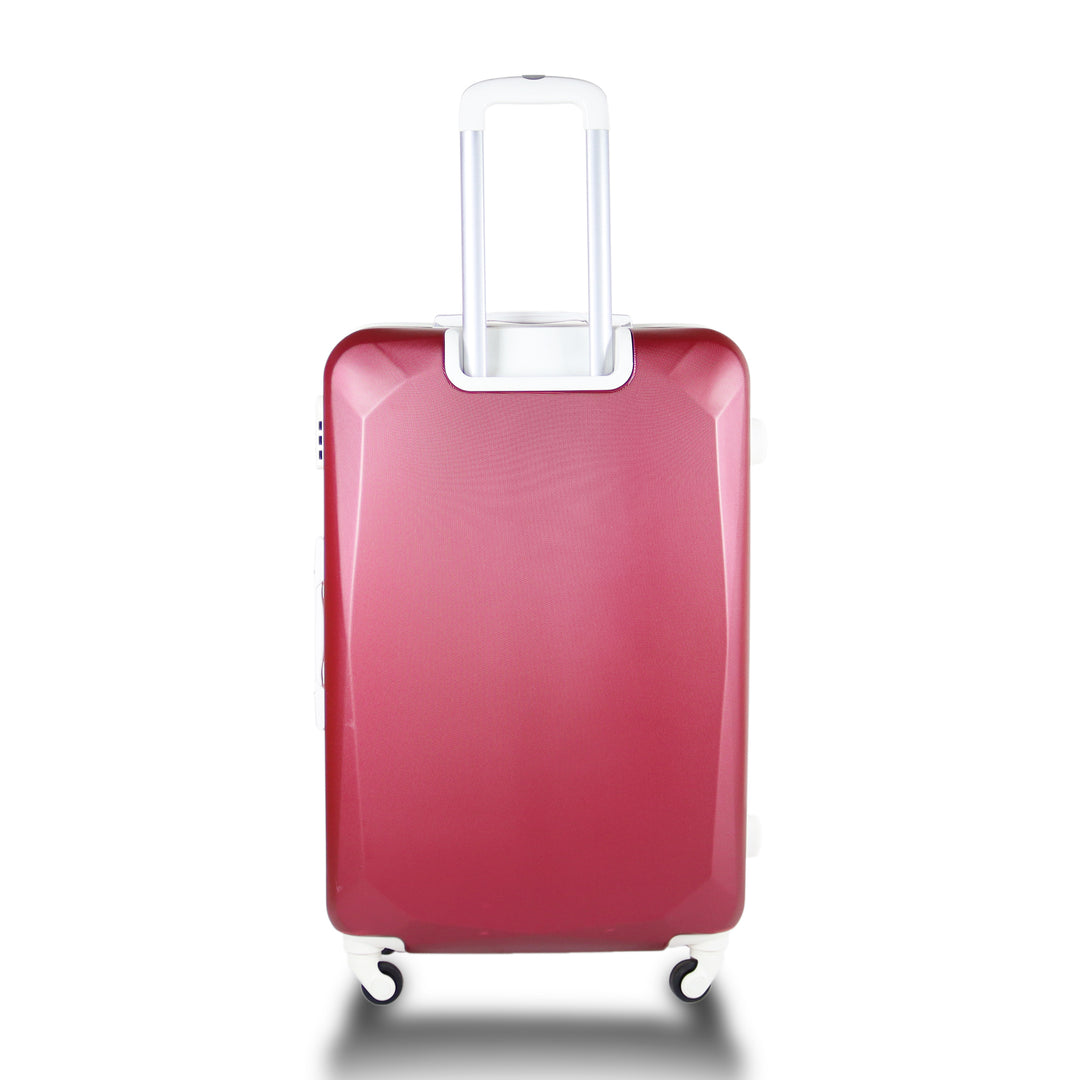 Sky Bird Flat 4-Piece ABS Luggage Trolley Set Red