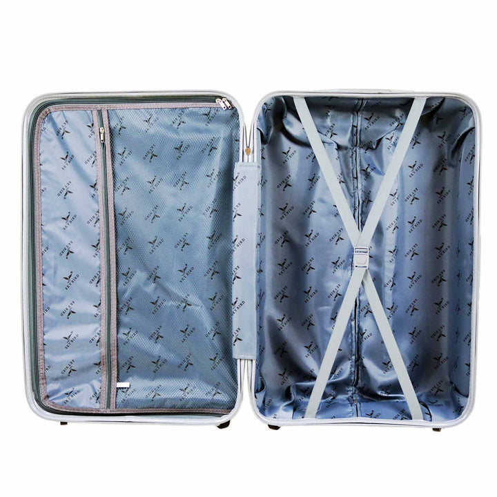 Sky Bird Elegant ABS Luggage Trolley Checked-in Medium Bag 24inch, Silver