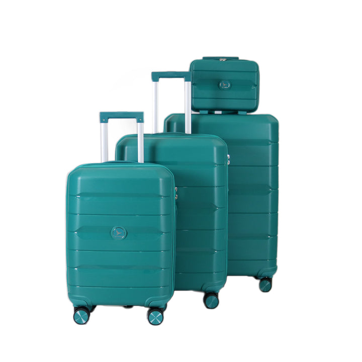 Sky Bird PP Luggage Trolley Set 4 Pieces, Lite Green
