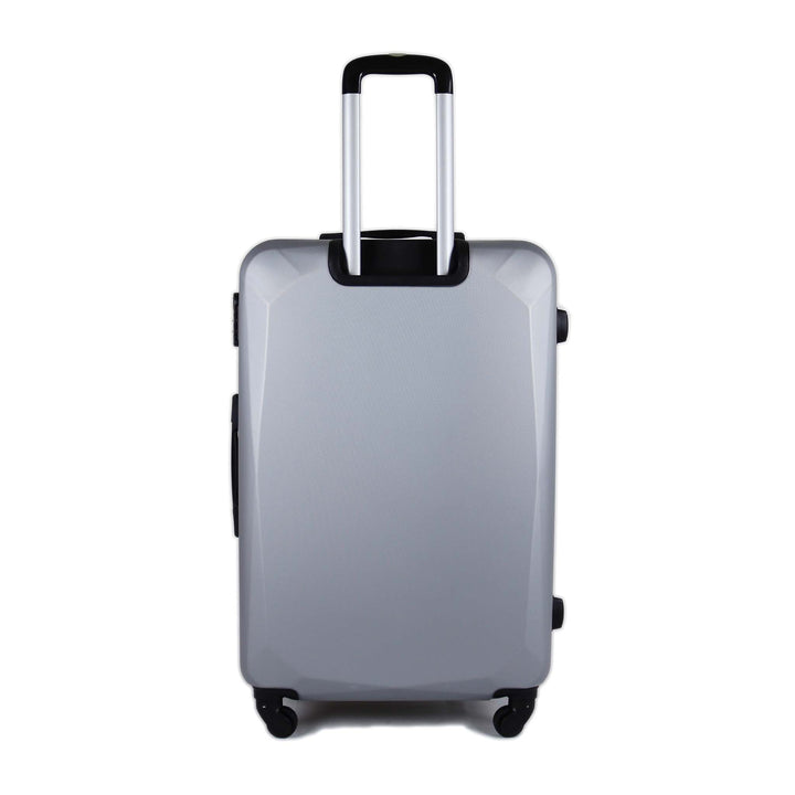 Sky Bird Flat ABS Luggage Trolley Bag 1 Piece Medium Size 24" inch, Silver
