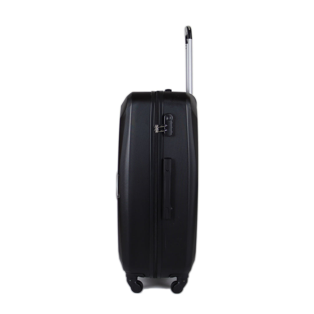 Sky Bird Flat ABS Luggage Trolley Bag 1 Piece Medium Size 24" inch, Black