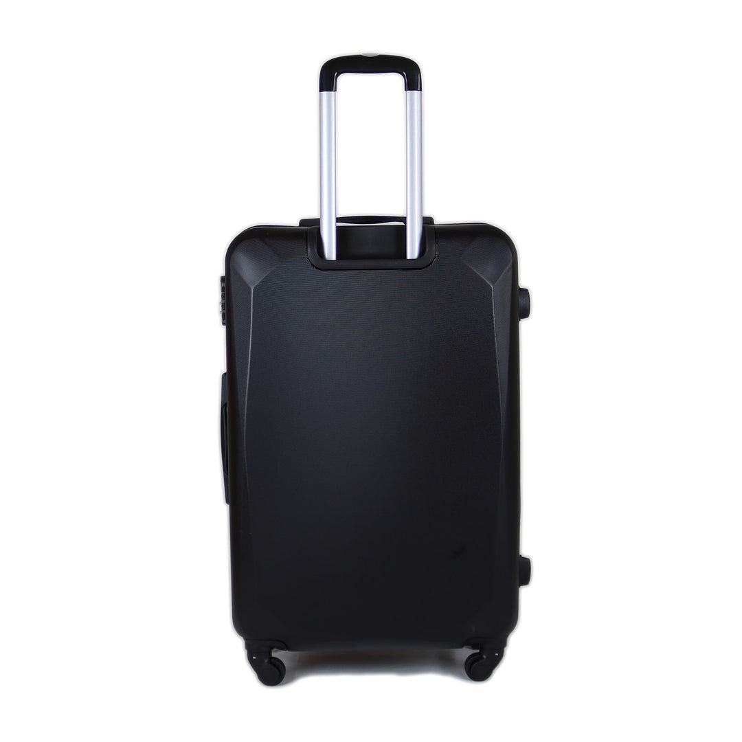 Sky Bird Flat 4-Piece ABS Luggage Trolley Set Black