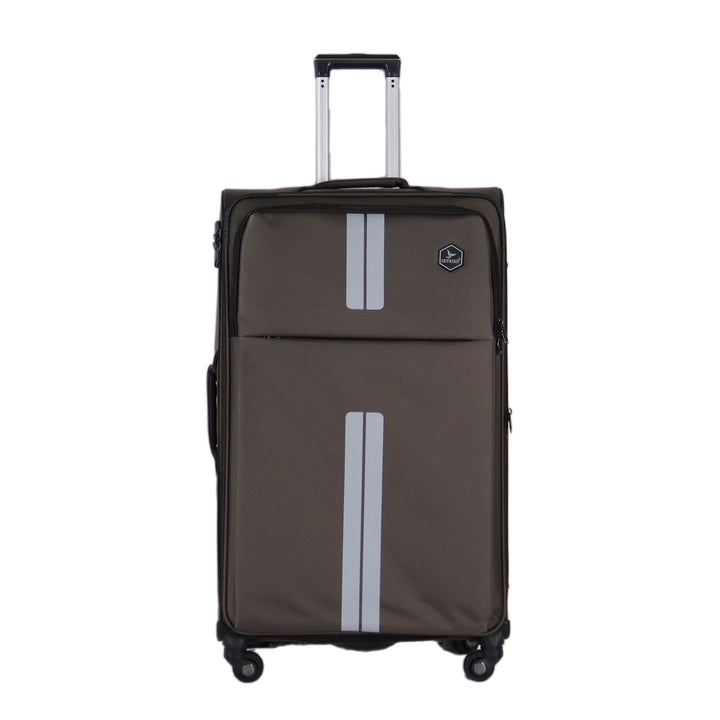 Sky Bird Soft-Shell Lightweight 4 Pieces Suitcase Trolley Set, Brown