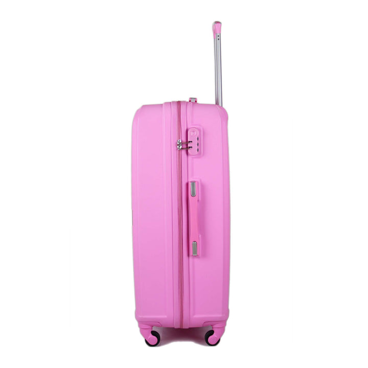 Sky Bird Elegant ABS Luggage Trolley Set 4 Piece, Pink