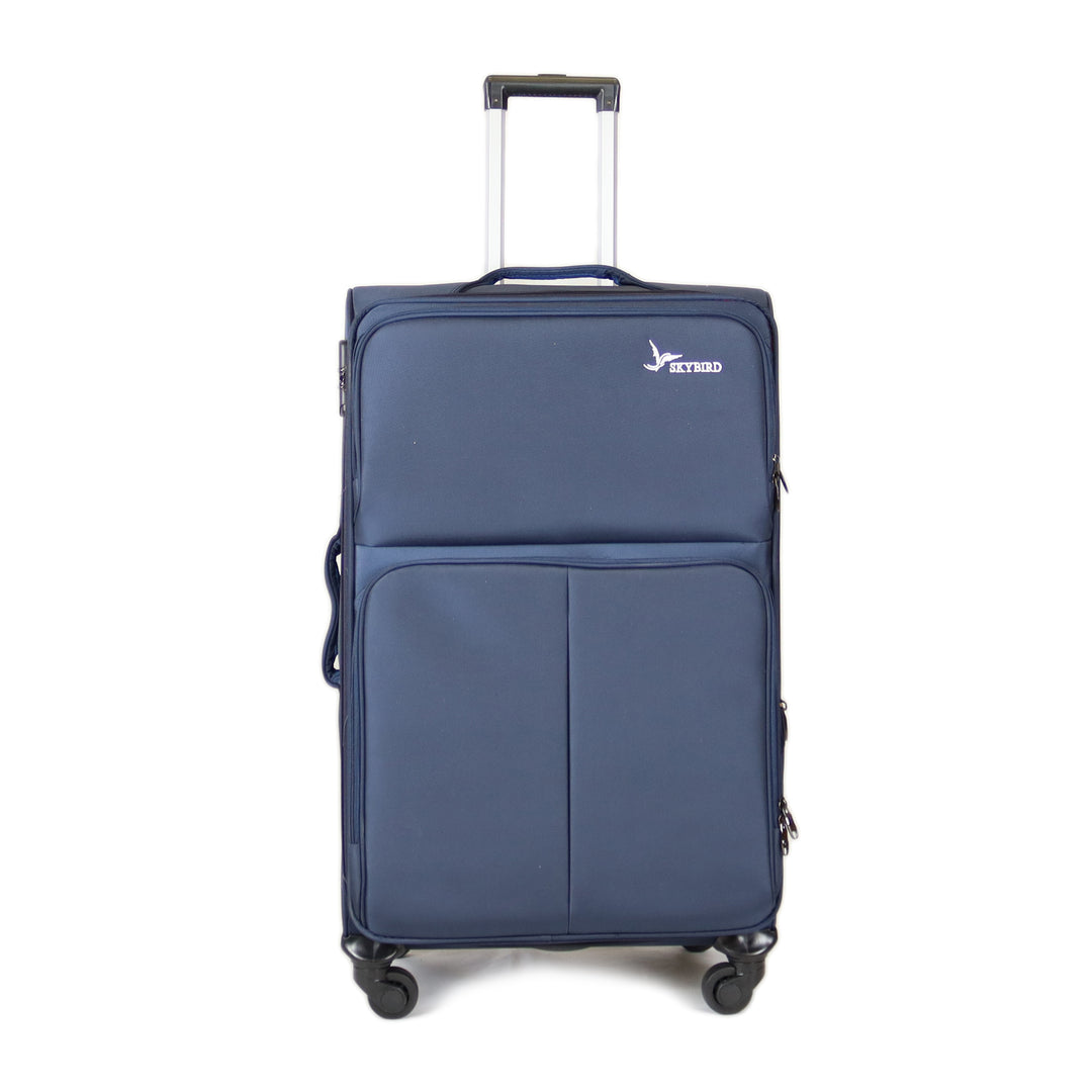 Sky Bird Fabric 3 Piece Luggage Trolley Bag Set, Blue