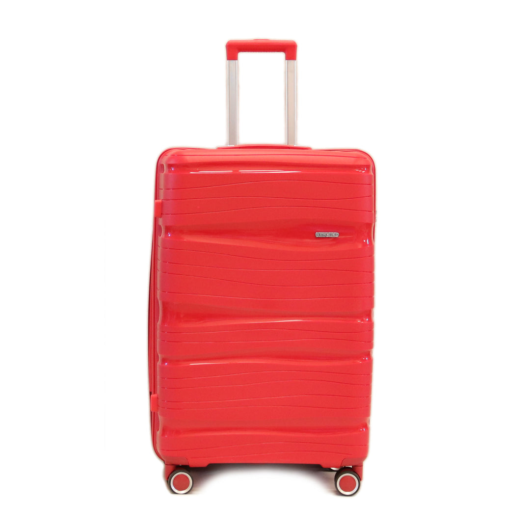 Sky Bird Solid 3-Piece PP Luggage Trolley Set With TSA Lock 20/24/28 Inch Red