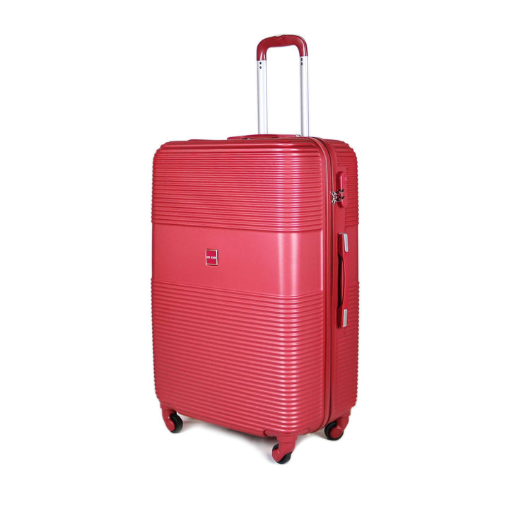 Sky Bird Safari ABS Luggage Trolley Bag 1 Piece Big Size 28" inch With Handbag, Red