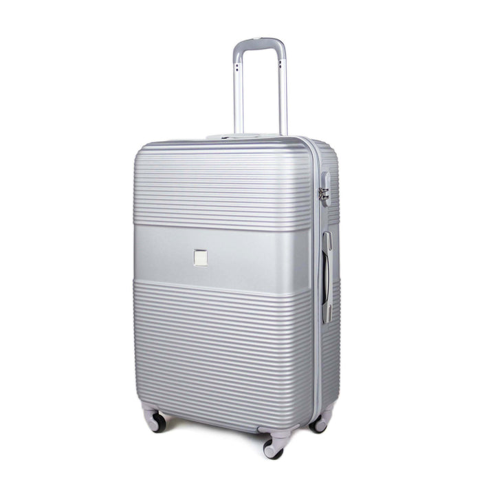 Sky Bird Safari ABS Luggage Trolley Bag 1 Piece Medium Size 24" inch, Silver
