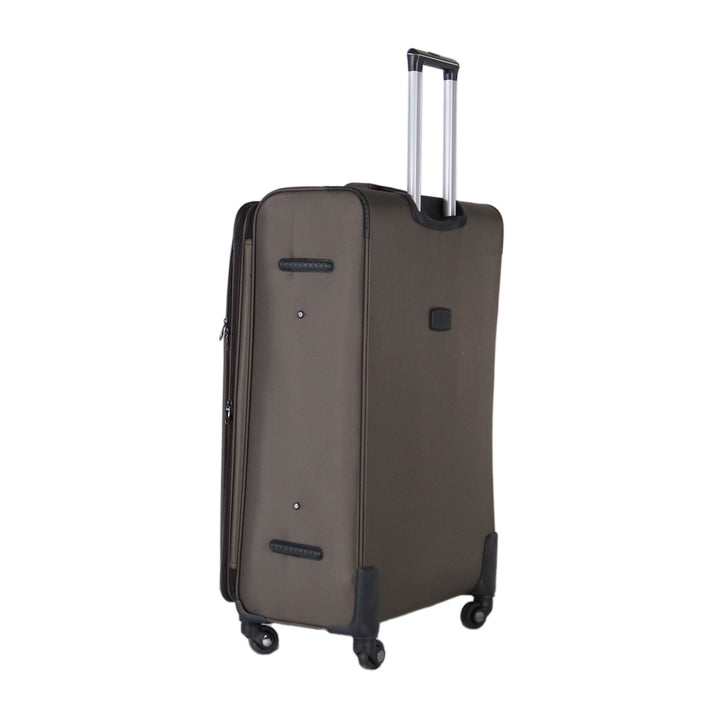 Sky Bird Soft-Shell Lightweight 4 Pieces Suitcase Trolley Set, Brown